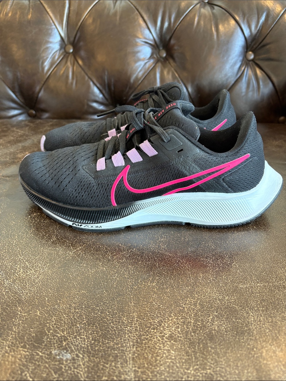 Nike Women's Air Zoom Pegasus 38 Black Running Sneakers Size 9